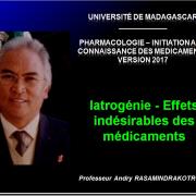 Iatrogénie - Effets indésirables des médicaments 1