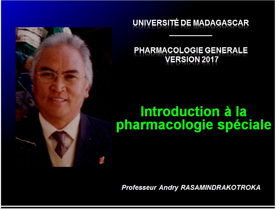 Introduction à la Pharmacologie spéciale 1