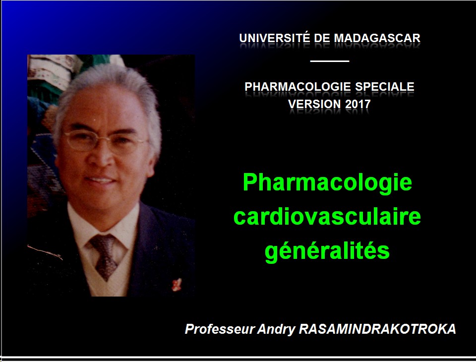 Pharmacologie cardio-vasculaire - généralités  1
